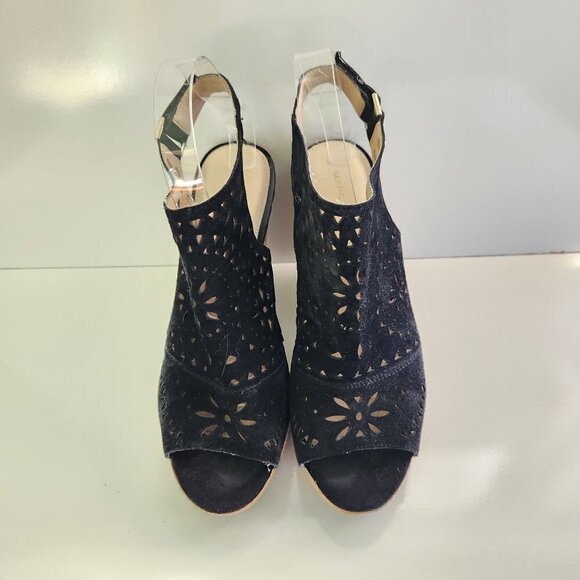 Marc Fisher Harlea Leather Peeptoe Platform Sandals Size 8.5M - Picture 7 of 11